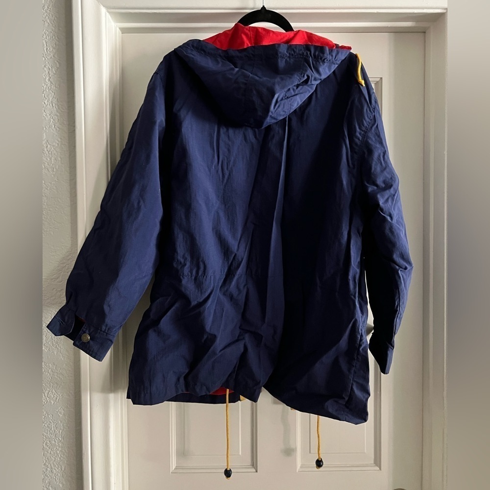 Vintage 90’s Kaotic Windbreaker jacket navy blue red yellow size medium M - Picture 3 of 6